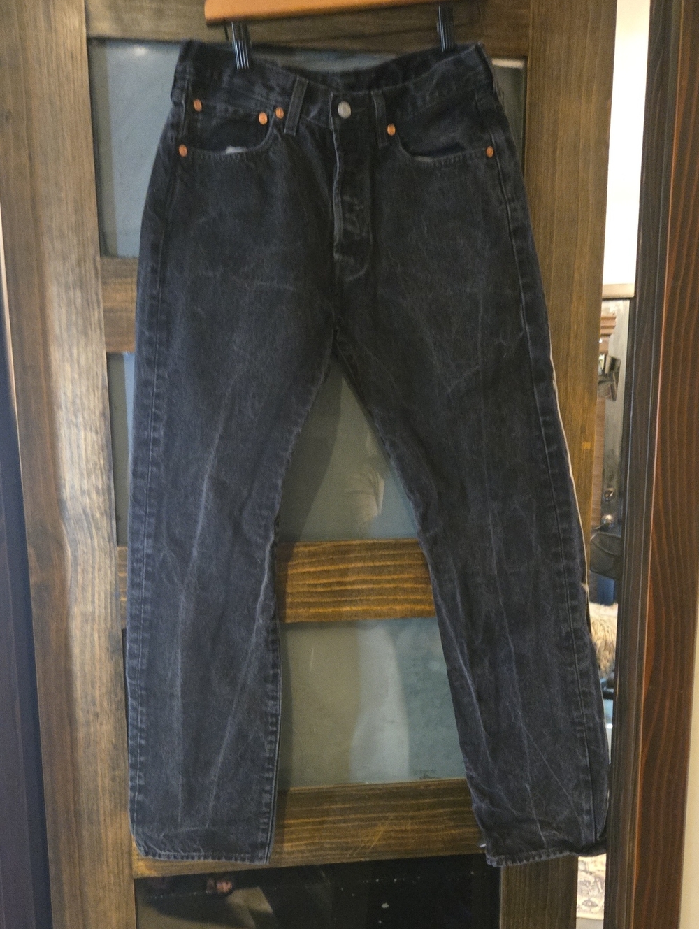 Mens Black Grey Levis 501 32/32